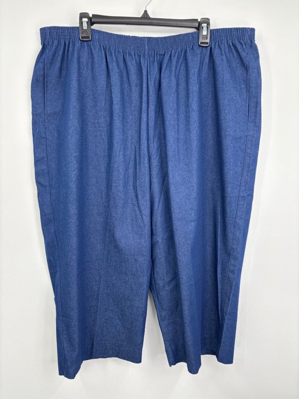 Alfred Dunner Classic Fit Pull On Capri Crop Pant Denim Jean Size 22W NEW